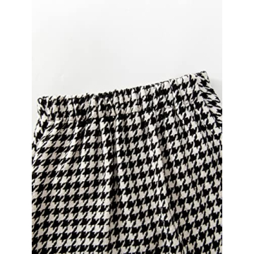 Stylish WDIRARA Houndstooth Outfit for Toddler Girls