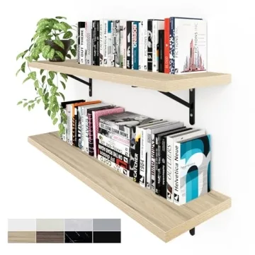 Kaboon Stylish 36 Inch Floating Shelves Set of 2 for Home and Office