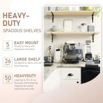 Stylish Kaboon 36 Inch Floating Shelves Set of 2