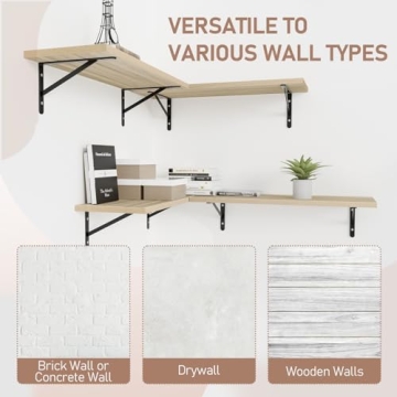 Stylish Kaboon 36 Inch Floating Shelves Set of 2