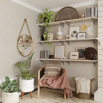 Stylish Kaboon 36 Inch Floating Shelves Set of 2