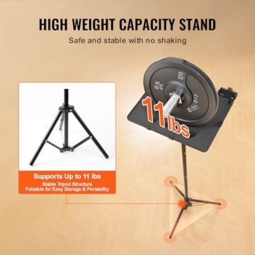 VEVOR Projector Stand, Laptop Stand Tripod Adjustable Height from 26.97 to 63 in, Portable Projector Tripod Stand with Tray & Gooseneck Phone Holder, for Outdoor Movies, Home, Office, Stage or Studio