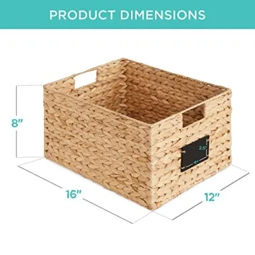 Best Choice Products Pantry Baskets Set of 2 with Chalkboard Labels