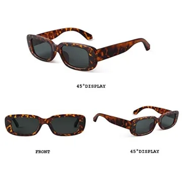 BUTABY Retro Square Sunglasses UV400 Protection for Women