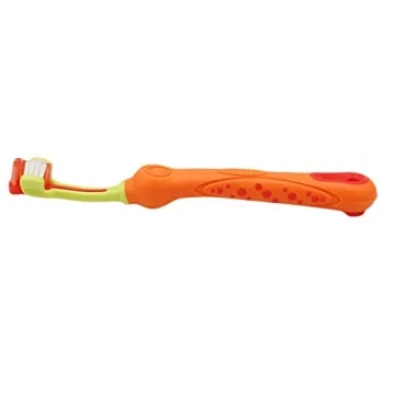 TIHOOD Three Sided Pet Toothbrush for Easy Dental Care