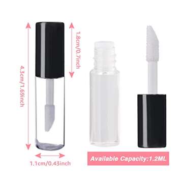 AMORIX 50PCS Mini Lip Gloss Tubes for DIY Beauty