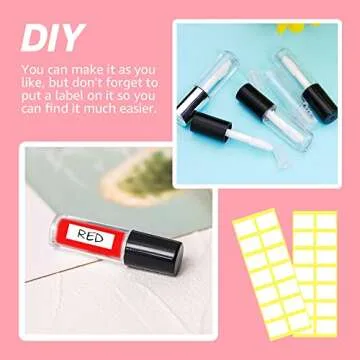 AMORIX 50PCS Mini Lip Gloss Tubes for DIY Beauty