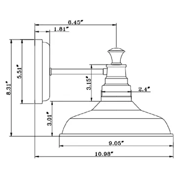 Stylish Antique White Industrial Wall Light Fixture