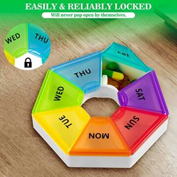 Large Weekly Pill Organizer, Gelibo Pill Box 7 Day, Easy to Open Pill Case, Daily Medicine Organizer...
