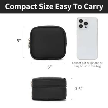 XIAOLER Small Makeup Pouch - Durable Travel Cosmetic Bag