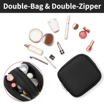 XIAOLER Small Makeup Pouch - Durable Travel Cosmetic Bag