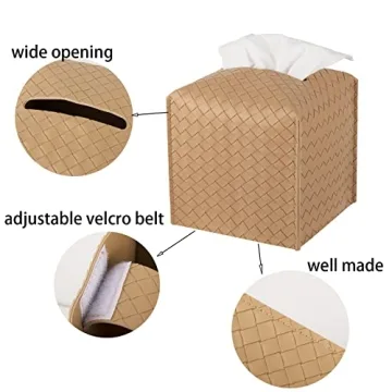 Elegant Zoocatia PU Leather Tissue Box Cover Online