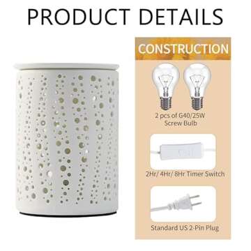 PALANCHY Wax Melt Warmer with Timer for Aromatic Living