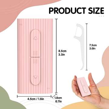 RAZOKO Dental Floss Portable Case, Storage 10 Picks Floss in Box,Floss Pick Dispenser for Cleaning T...