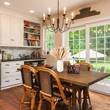 100 PCS Dried Pampas Grass Decor, White Pampas Grass,Natural Pampas Grass,Reed Grass, and Dried Bunny Tails for Home Decor, Boho Decor and Wedding Flower Arrangements（Without Pampas Grass vase）