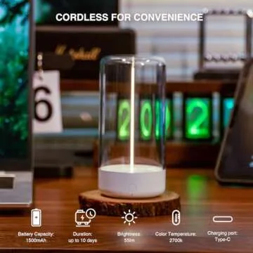 AUGE LIGHT Mini Minimalist Table Lamp Cordless LED Desk Lamp Rechargeable Modern Night Lights Portab...