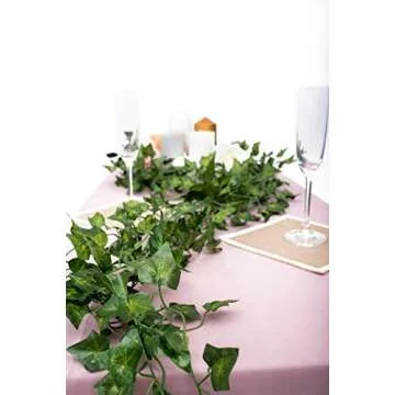 A-DECOR 84 ft-12 Pack Artificial Ivy Garland Hanging Vines for Bedroom Wedding Party Green Decoration Wall Plants Jungle Leaves Faux Backdrop Decorative Leaf Foliage Face Greenery Fake Plant Decor