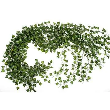 A-DECOR 84 ft-12 Pack Artificial Ivy Garland Hanging Vines for Bedroom Wedding Party Green Decoration Wall Plants Jungle Leaves Faux Backdrop Decorative Leaf Foliage Face Greenery Fake Plant Decor
