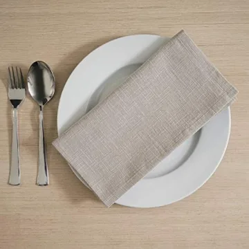 FINGERCRAFT Cloth Dinner Napkins Set of 6 for Elegant Dining