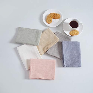 FINGERCRAFT Cloth Dinner Napkins Set of 6 for Elegant Dining