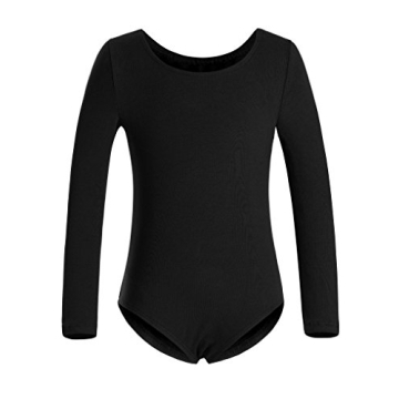 DANSHOW Girls' Team Basic Long Sleeve Leotard - Perfect for Toddler Ballet & Gymnastics