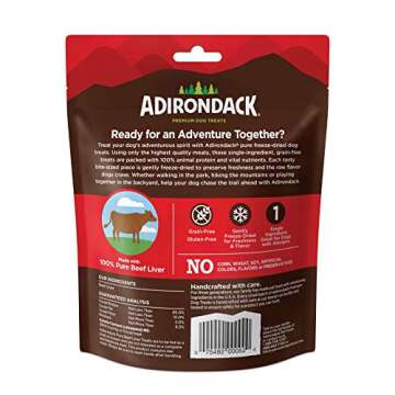 Adirondack Pet Food Adirondack Grain Free Dog Treats Made in USA Only(Single Ingredient