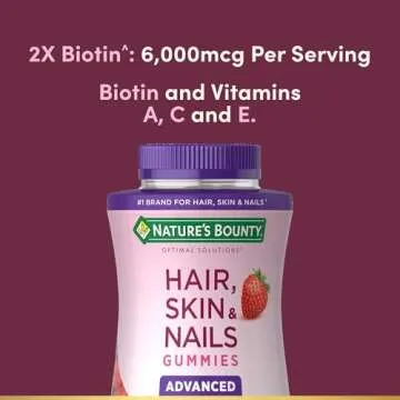 Nature's Bounty Biotin Gummies for Hair and Nails