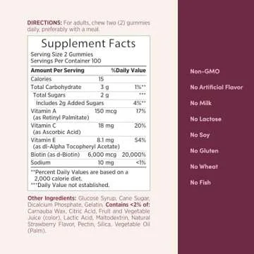 Nature's Bounty Biotin Gummies for Hair and Nails
