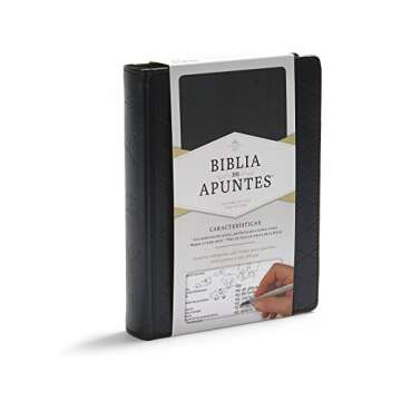 Biblia RVR 1960 de apuntes azul, piel genuina y tela