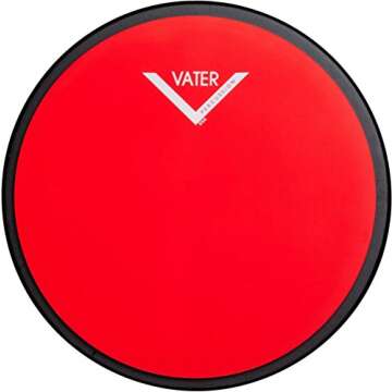 Vater Double-sided Practice Pad 12 in. Red - The Ultimate Drummer's Companion