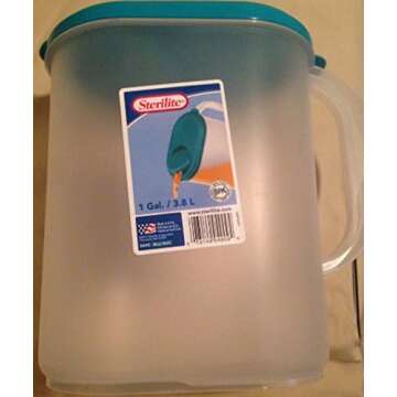 Sterilite 1 Gallon BPA-Free Pitcher with Comfort Grip