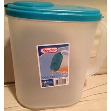 Sterilite 1 Gallon BPA-Free Pitcher with Comfort Grip