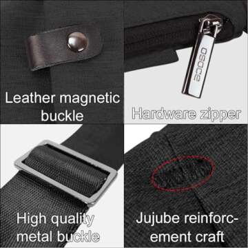 OSOCE Lightweight Sling Bag, Anti Theft Crossbody Bags for Women Men Casual Shoulder Crossbody Sport Travel Hiking Bag,Black,Small