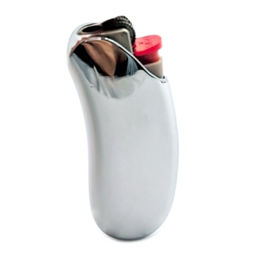 Lucklybestseller Heavy Curved Lighter Case - Ergonomic Metal Cover for BIC Mini