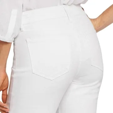 NYDJ Marilyn Straight Denim Jeans for Women in Optic White