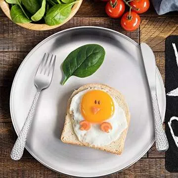 HaWare Stainless Steel Plates Set for Kids - Safe & Durable