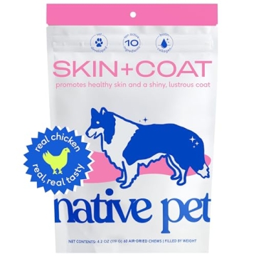 Native Pet Skin and Coat Chews for Dogs - Nourishing Salmon Oil Treats for Healthy Coat