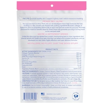 Native Pet Skin & Coat Chews for Dogs with Salmon Oil