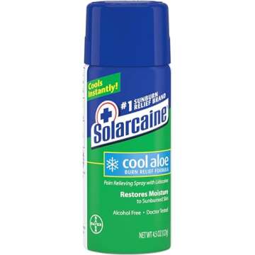 Solarcaine Cool Aloe Burn Relief Spray with 0.5% Lidocaine 4.50 Fl Oz, Pack of 2