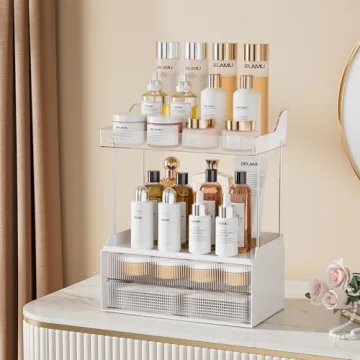 Delamu 2-Tier Bathroom Organizer for Stylish Storage Solutions