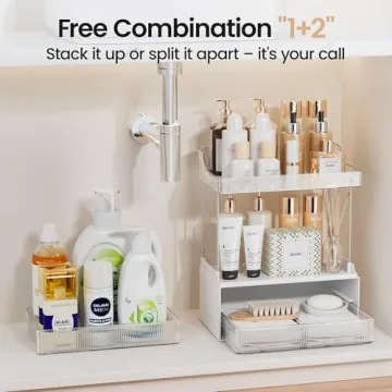 Delamu 2-Tier Bathroom Organizer for Stylish Storage Solutions