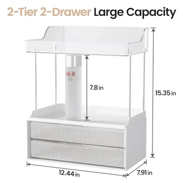 Delamu 2-Tier Bathroom Organizer for Stylish Storage Solutions