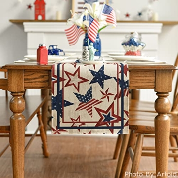 Artoid Mode Patriotic Table Runner for Independence Day
