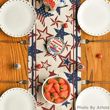 Artoid Mode Patriotic Table Runner for Independence Day