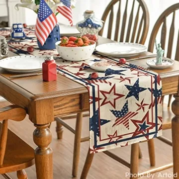 Artoid Mode Patriotic Table Runner for Independence Day