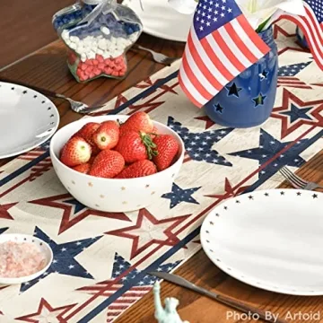 Artoid Mode Patriotic Table Runner for Independence Day