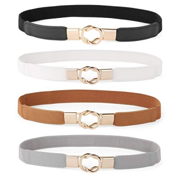 Stylish and Functional: WERFORU Women’s Skinny Belt Set of 4 for Styling