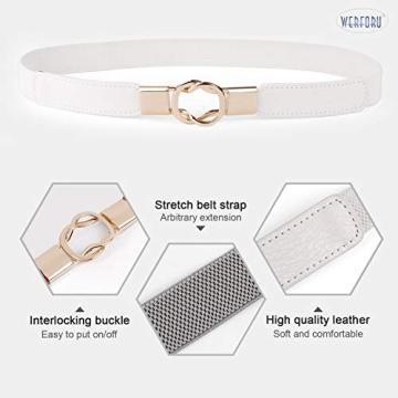 WERFORU Stretchy Skinny Waist Belt Set for Women Fashion