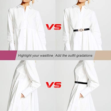 WERFORU Stretchy Skinny Waist Belt Set for Women Fashion