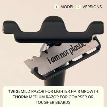 Leaf Shave | Thorn Razor, Rose Gold - All-Metal, Eco-Friendly Razor for Men & Women; Includes 5 Stai...